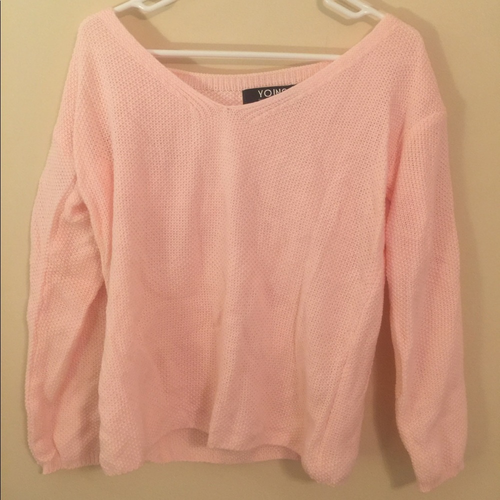 pink sweater
